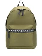 A.p.c. Logo Tape Backpack - Green