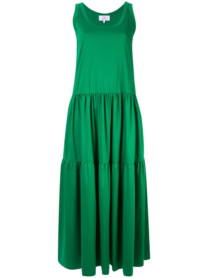 Ck Calvin Klein Sleeveless Maxi Dress - Green
