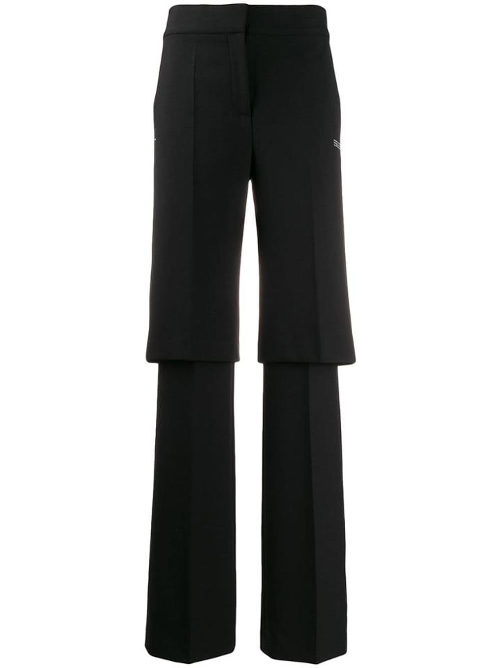 Off-white Layered Tailored Trousers - Black