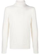 Barba Knitted Roll Neck - White