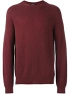 Ermenegildo Zegna Crew Neck Jumper, Men's, Size: 56, Pink/purple, Yak