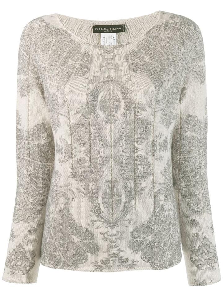 Fabiana Filippi V-neck Knit Top - Grey