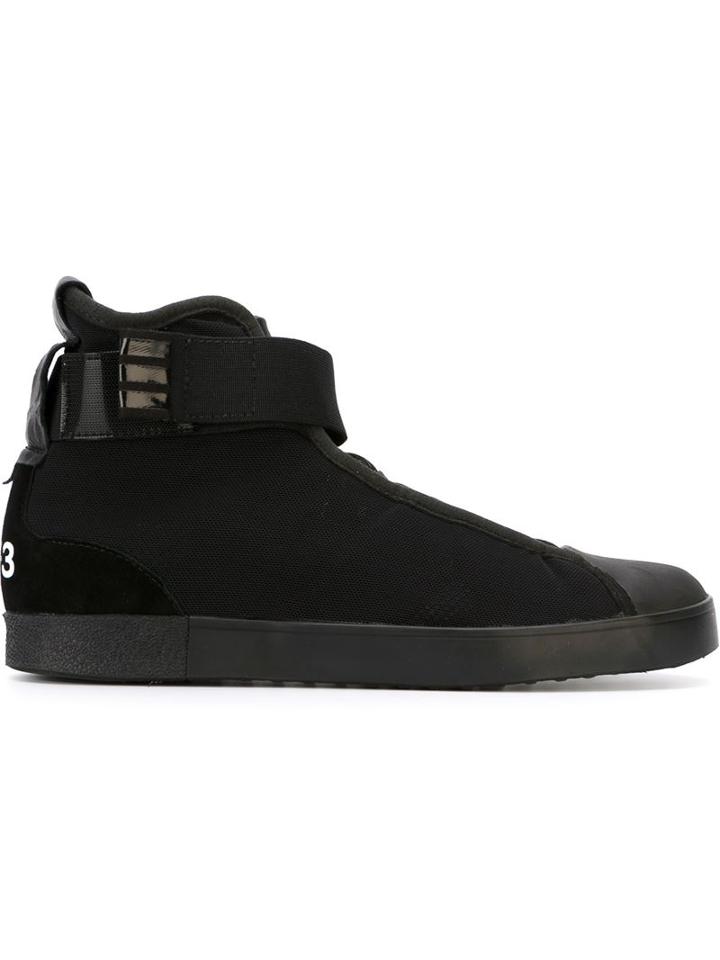 Y-3 Monochrome Ankle-strap Sneakers