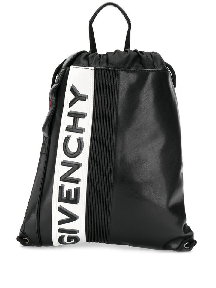 Givenchy Branded Drawstring Backpack - Black