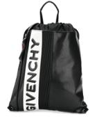 Givenchy Branded Drawstring Backpack - Black