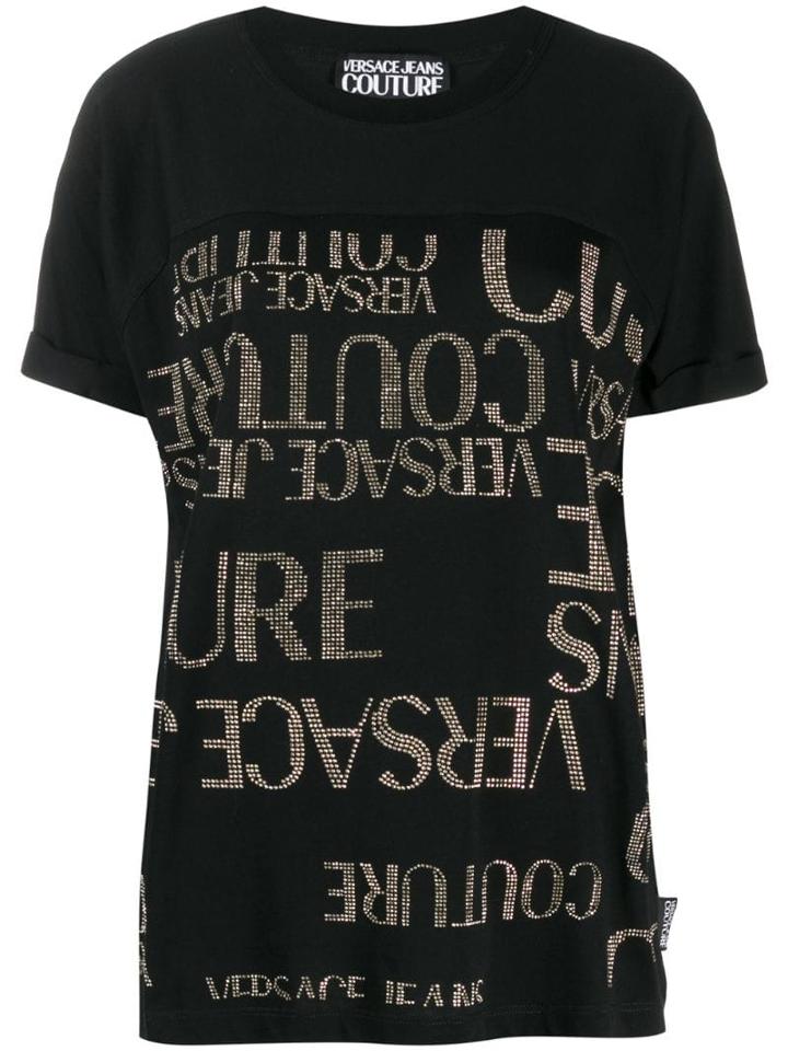 Versace Jeans Couture All-over Logo T-shirt - Black