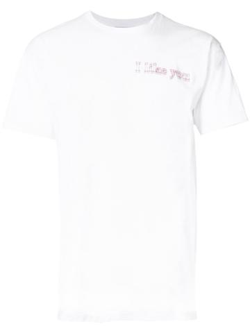 Private Policy Slogan T-shirt, Men's, Size: Large, White, Cotton