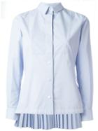 Sacai Pleated Back Shirt, Women's, Size: Iii, Blue, Cotton/polyester