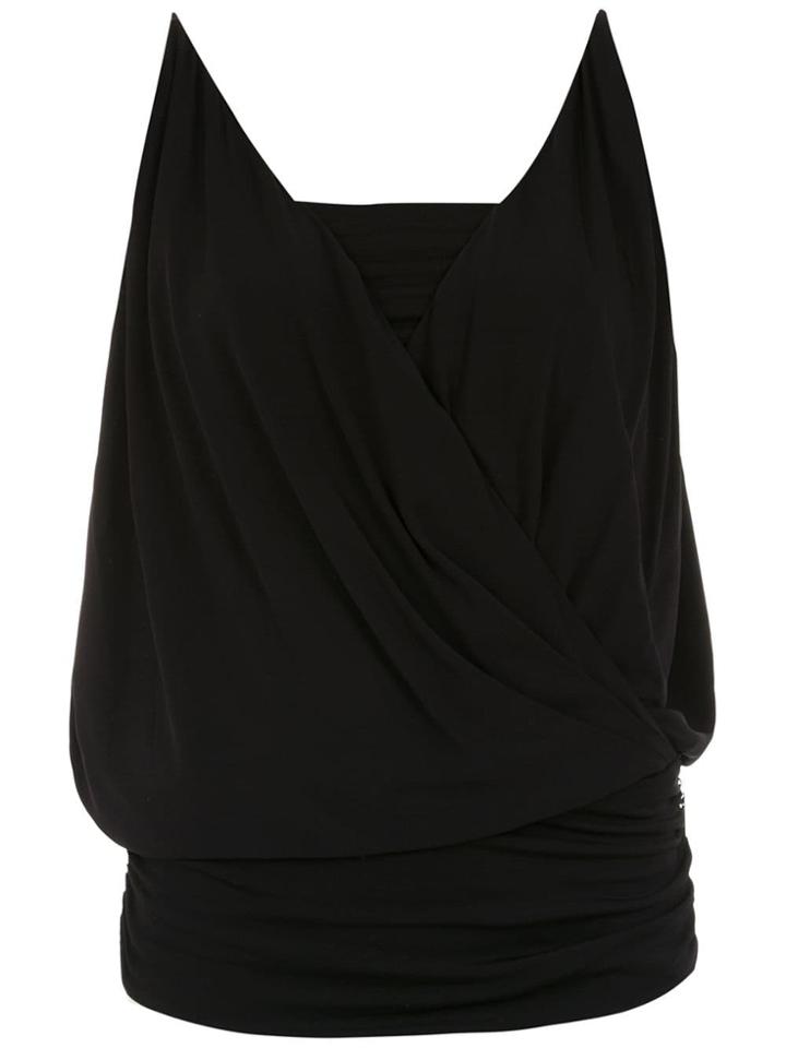 Tufi Duek Wrap Style Blouse - Black