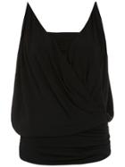 Tufi Duek Wrap Style Blouse - Black