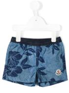 Moncler Kids - Floral Print Swim Shorts - Kids - Polyamide - 6-9 Mth, Blue