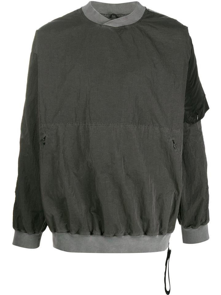 Nemen Layered Sleeve Sweatshirt - Grey