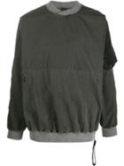 Nemen Layered Sleeve Sweatshirt - Grey