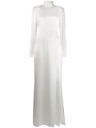 Alessandra Rich Crystal Embellished Gown - White