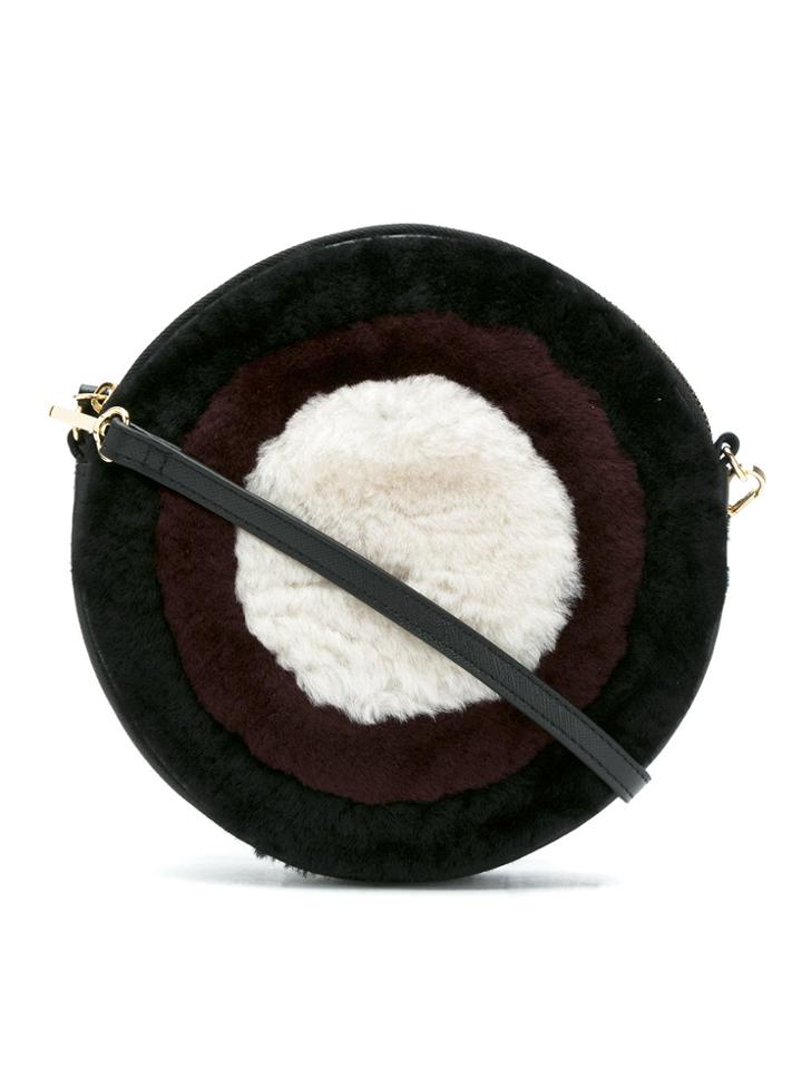 Serpui Leather Fur Clutch - Black