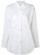 Kristensen Du Nord Pleated Collar Shirttand - White