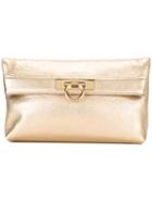 Salvatore Ferragamo Metallic (grey) Bag, Women's, Calf Leather