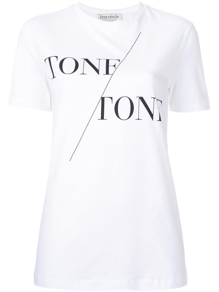 Être Cécile Tone T-shirt, Women's, Size: Large, White, Cotton