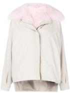 Liska Fur Collar Oversized Jacket - Neutrals