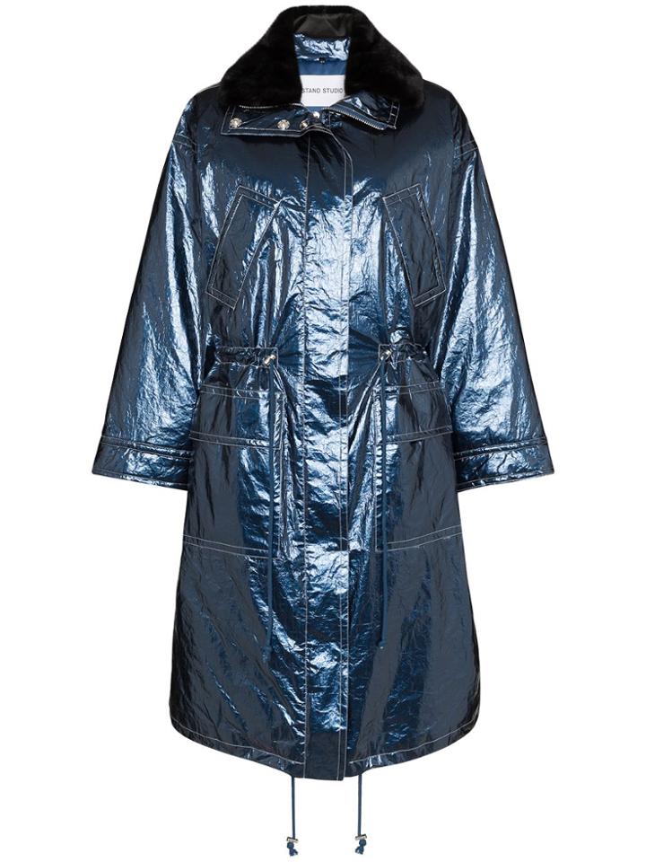 Stand Fatima Metallic Parka - Blue