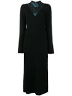 Ellery Metallic Neck Detail Dress, Women's, Size: 8, Black, Polyamide/viscose