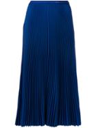 Prada Pleated Midi Skirt - Blue