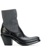 Rocco P. Cowboy Style Boots - Black