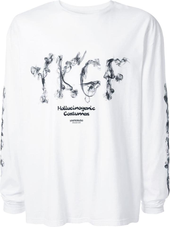 Yoshiokubo Kemuri Long Sleeve T-shirt - White
