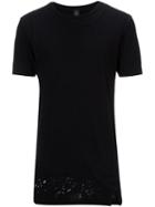 Mihara Yasuhiro Distressed T-shirt, Men's, Size: 46, Black, Cotton