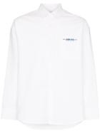 Maison Kitsuné X Ader Error Logo Embroidered Shirt - White