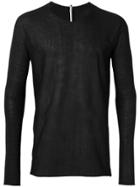Label Under Construction Arched Raw Edge Jumper - Black