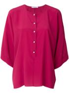 Givenchy Flared Short-sleeve Top - Pink & Purple