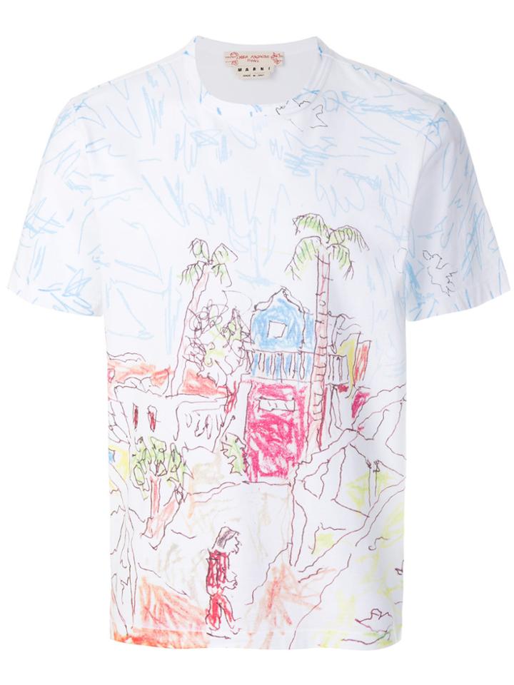 Marni Magdalena Suarez Printed T-shirt - White