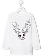 Stella Mccartney Kids Deer Face T-shirt, Boy's, Size: 10 Yrs, White