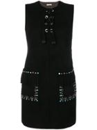 Miu Miu Studded Mini Dress - Black
