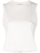 Vince Cropped Tank Top - White