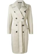 Tagliatore Double-breasted Belted Trench Coat - Nude & Neutrals