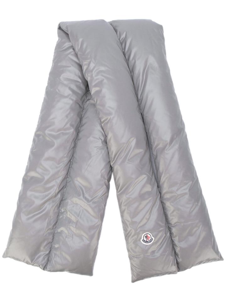 Moncler Padded Logo Scarf - Grey