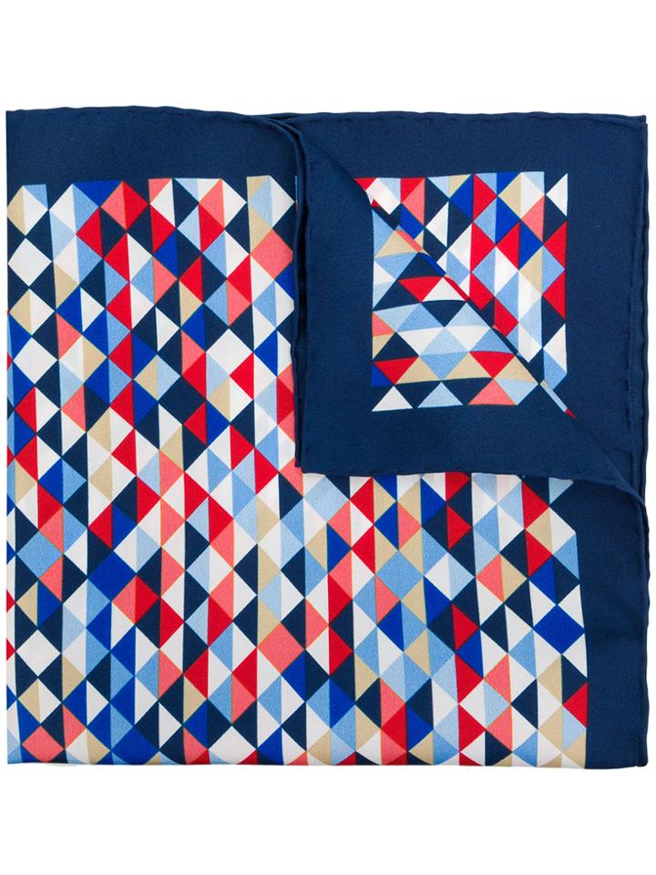 Kiton Triangle Print Scarf - Multicolour