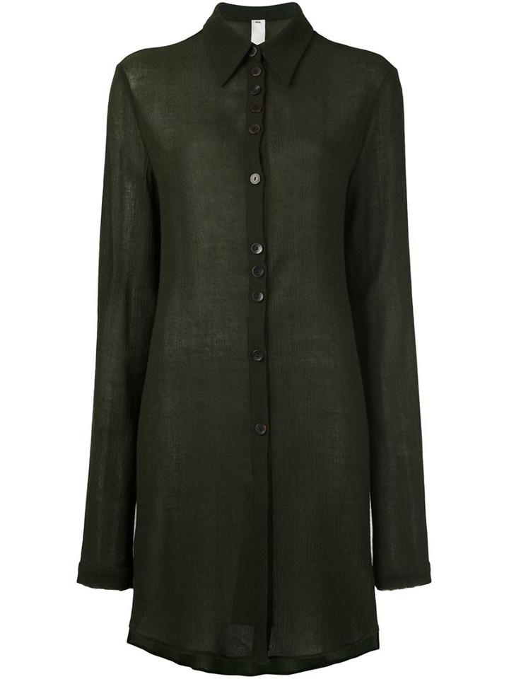 Damir Doma Long Shirt, Women's, Size: Medium, Green, Viscose/virgin Wool
