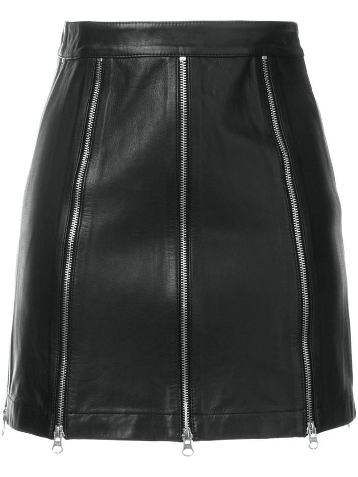 Mcq Alexander Mcqueen Zip Mini Skirt - Black