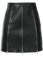 Mcq Alexander Mcqueen Zip Mini Skirt - Black