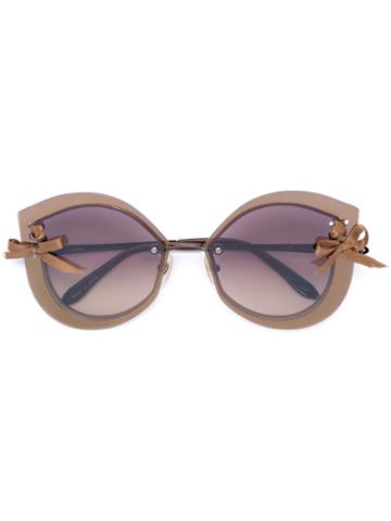 Sama Eyewear Loree Rodkin Flirt Sunglasses - Brown