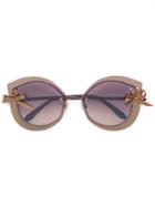 Sama Eyewear Loree Rodkin Flirt Sunglasses - Brown