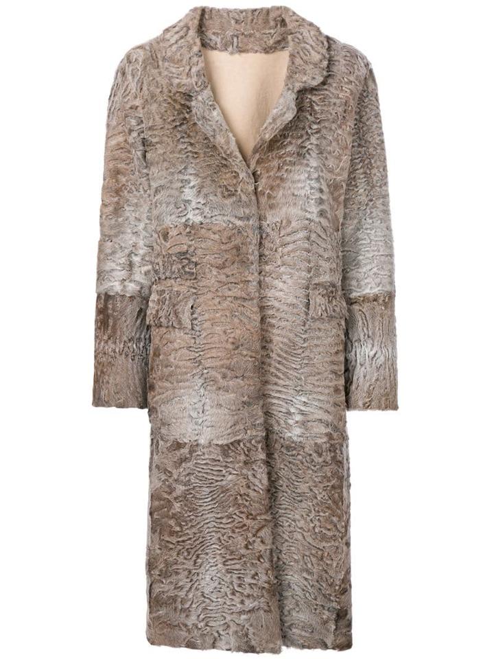 Liska Hyrmes Long Coat - Neutrals