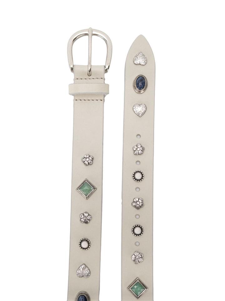 Isabel Marant Luke Embellished Belt - White