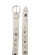 Isabel Marant Luke Embellished Belt - White