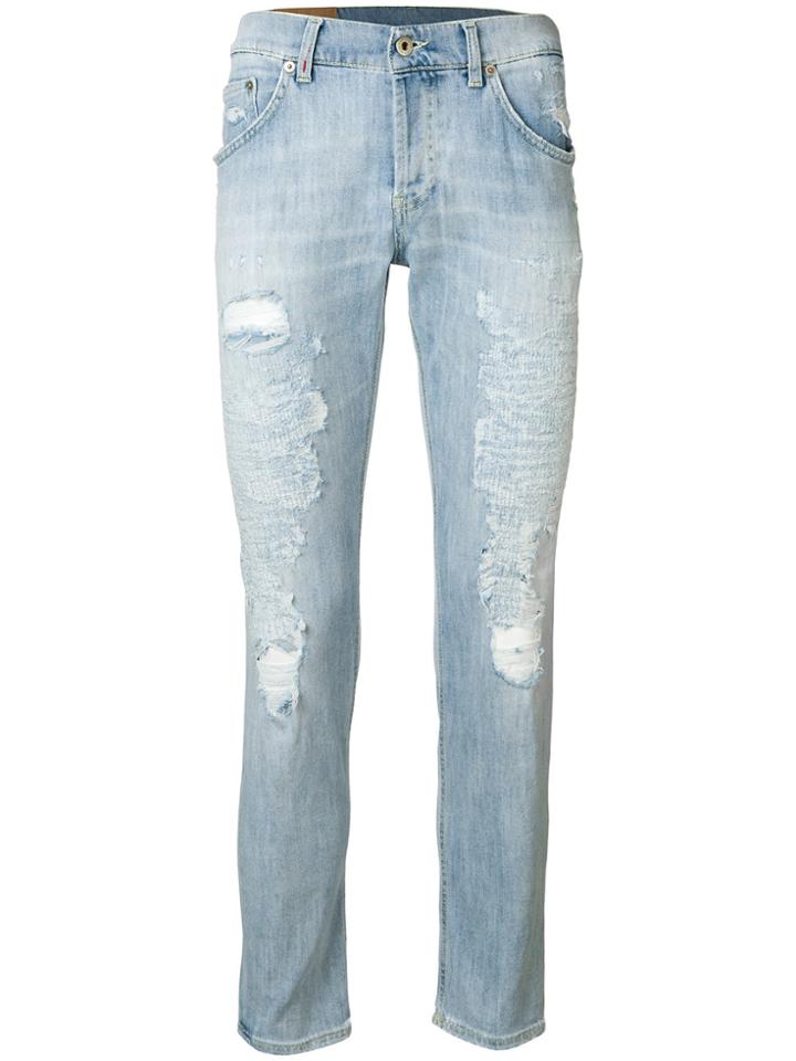 Dondup Washed Distressed Jeans - Blue