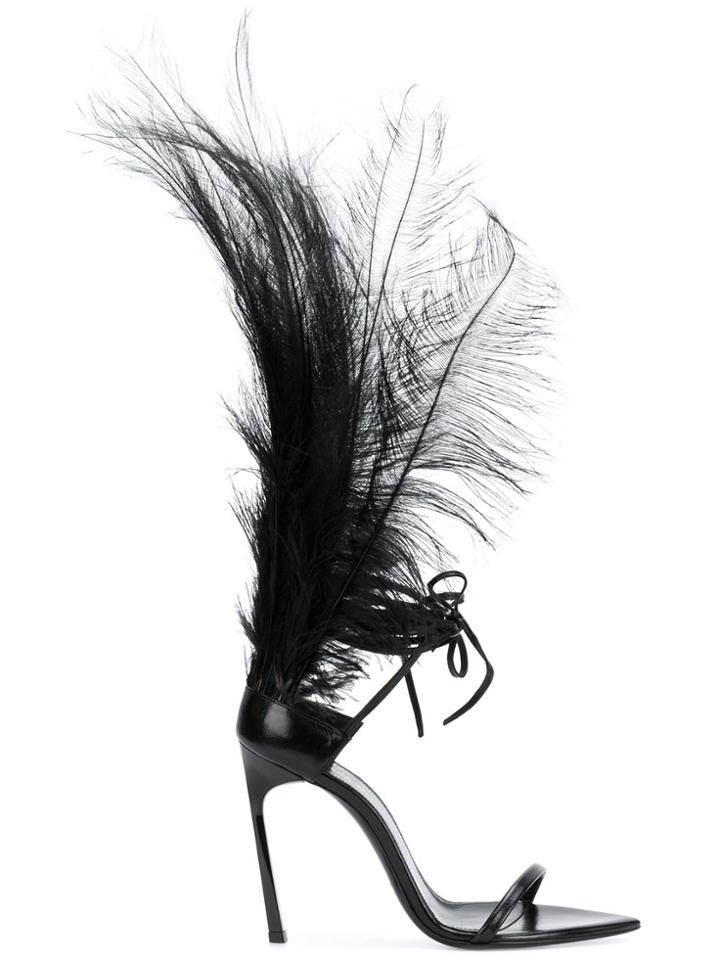 Saint Laurent Iris 105 Sandals - Black
