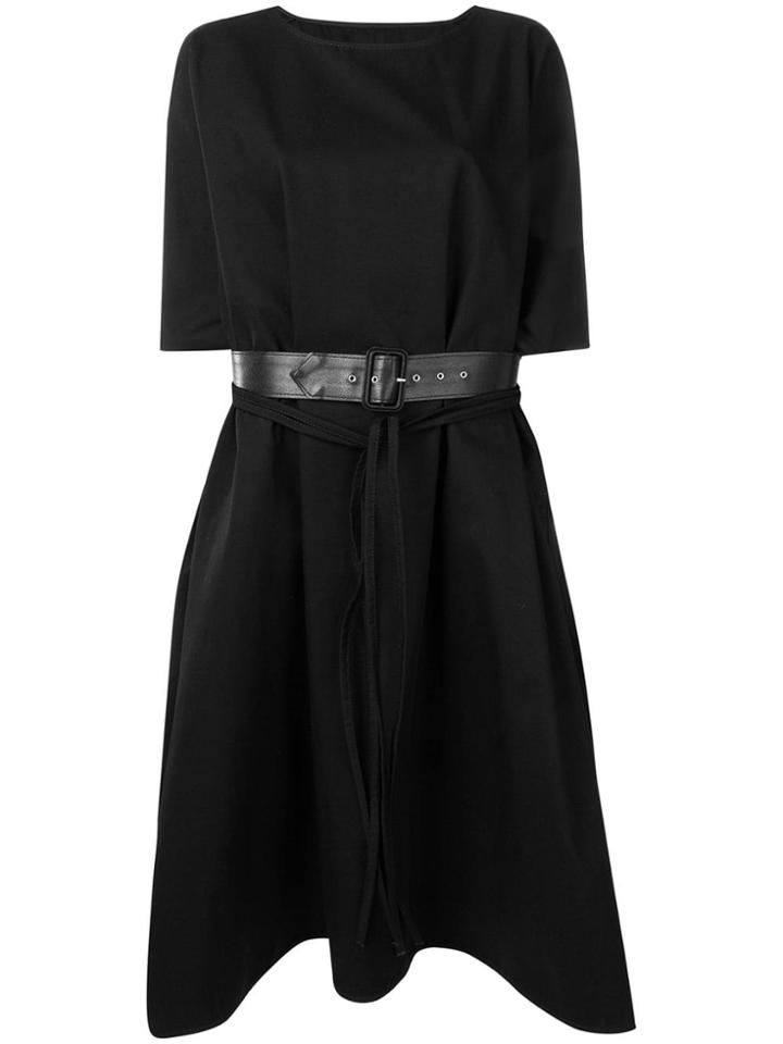 Mm6 Maison Margiela Oversized Belted Dress - Black